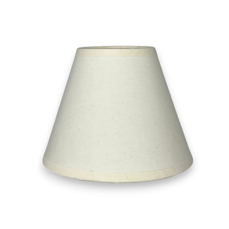 Lampenschirm Creme – E14 Baumwollstoff, konisch, 16 cm