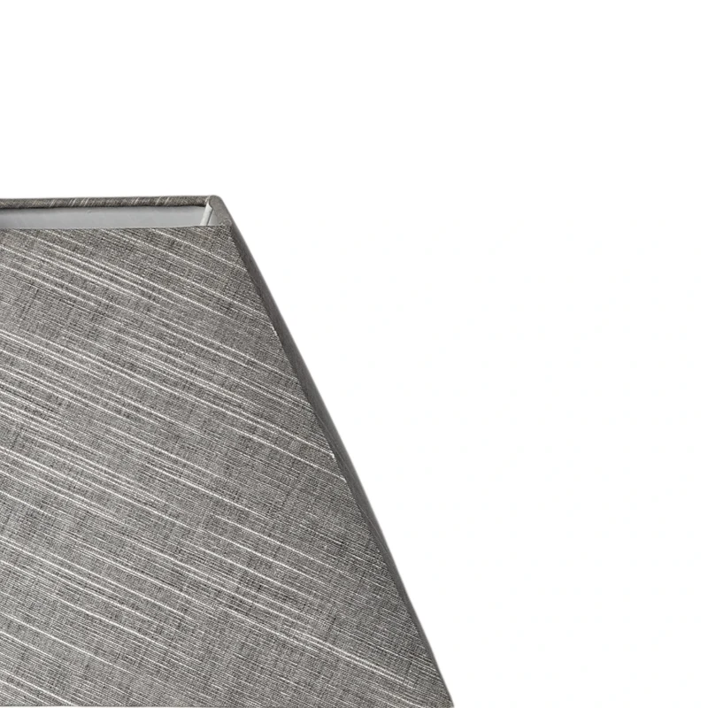Lampenschirm quadratisch grau – E27 Stoff, eckig, 25 cm