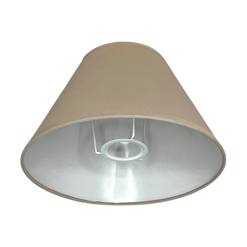 Lampenschirm Beige – E27 Baumwollstoff, konisch, 25 cm