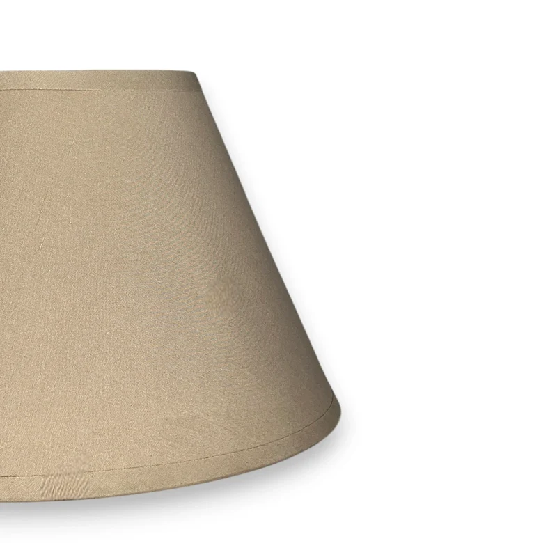Lampenschirm Beige – E27 Baumwollstoff, konisch, 25 cm