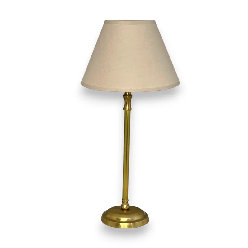 Lampenschirm Beige – E27 Baumwollstoff, konisch, 25 cm