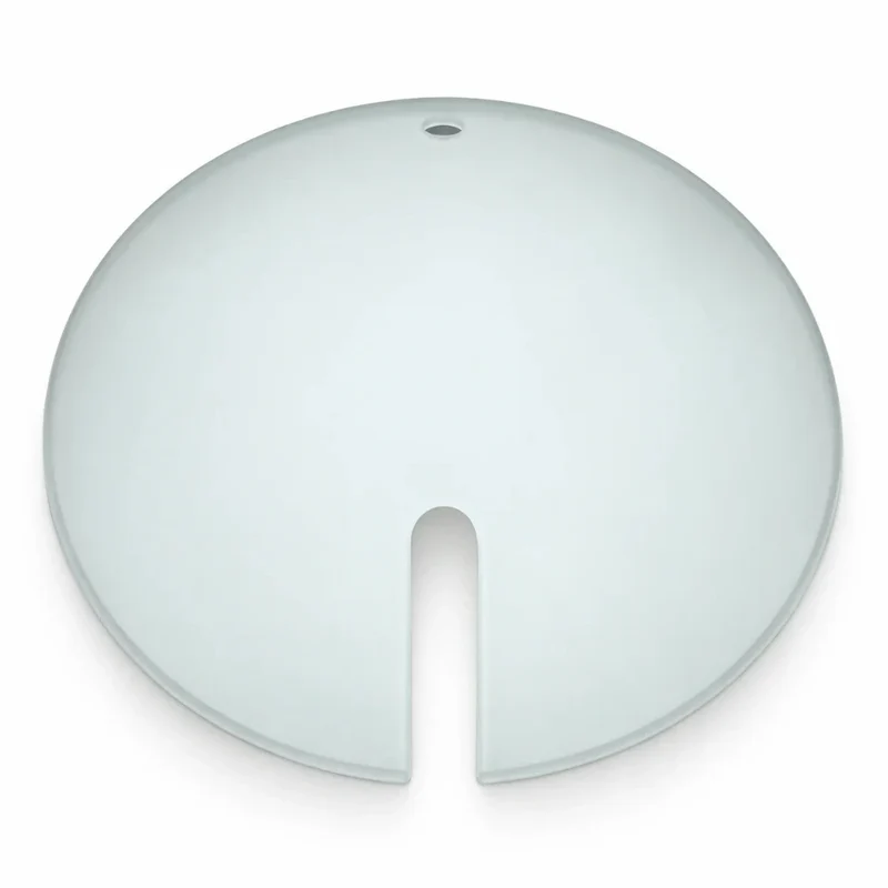 Ersatzglas Stehlampe 35 cm – weißes Lampenglas mit U-Ausschnitt und Loch