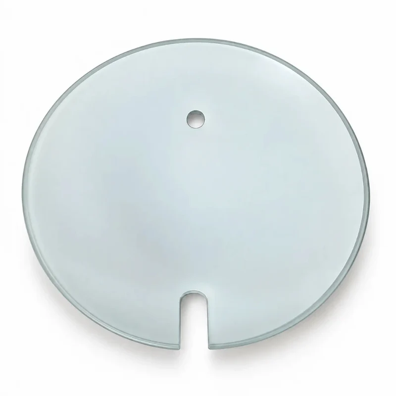 Ersatzglas Stehlampe 35 cm – weißes Lampenglas mit U-Ausschnitt und Loch
