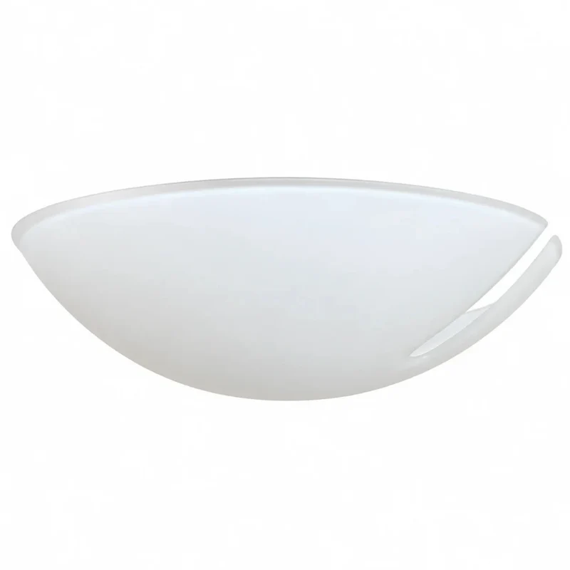 Ersatzglas Stehlampe 35 cm – weißes Lampenglas mit U-Ausschnitt und Loch
