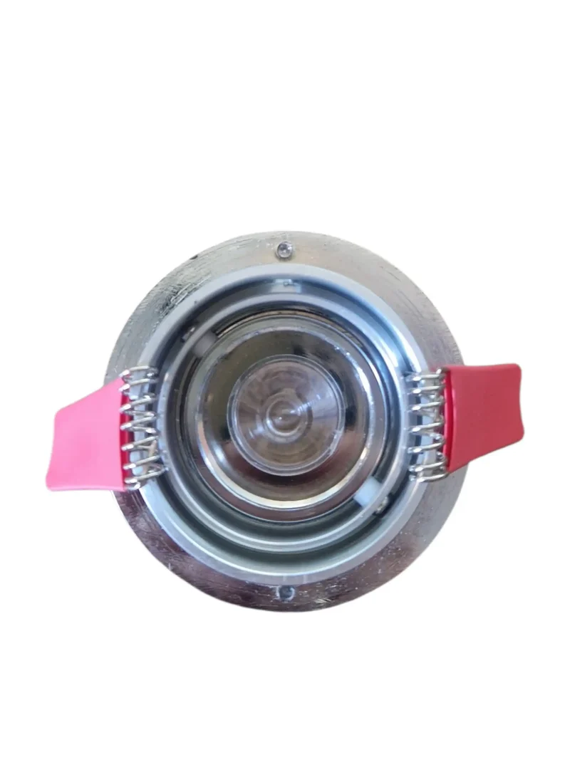 Einbaurahmen Motto Mono Chrom IP44 mit Glaslinse für 57 mm Loch | Sylvania