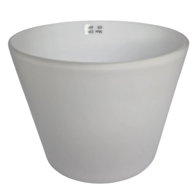 Lampenglas G9 Ersatzglas Loch 23mm weiß matt rund konisch 8cm 10cm Glasschirm Juppy