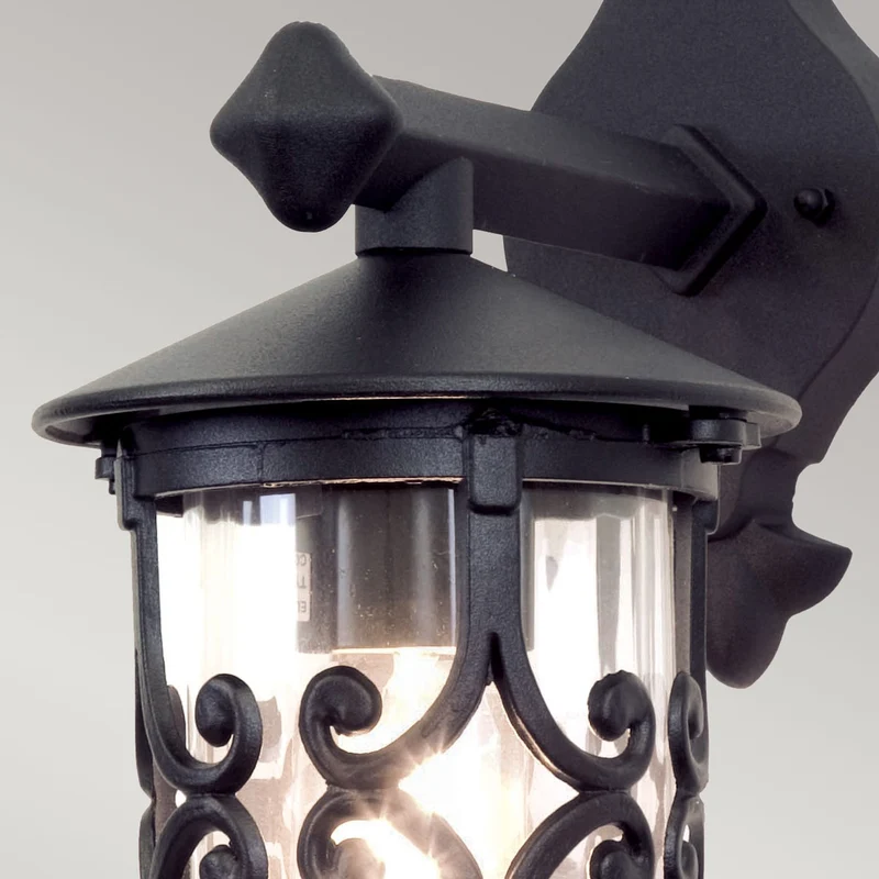 Außen-Wandlaterne Hereford 1-flammig Schwarz 15x31cm