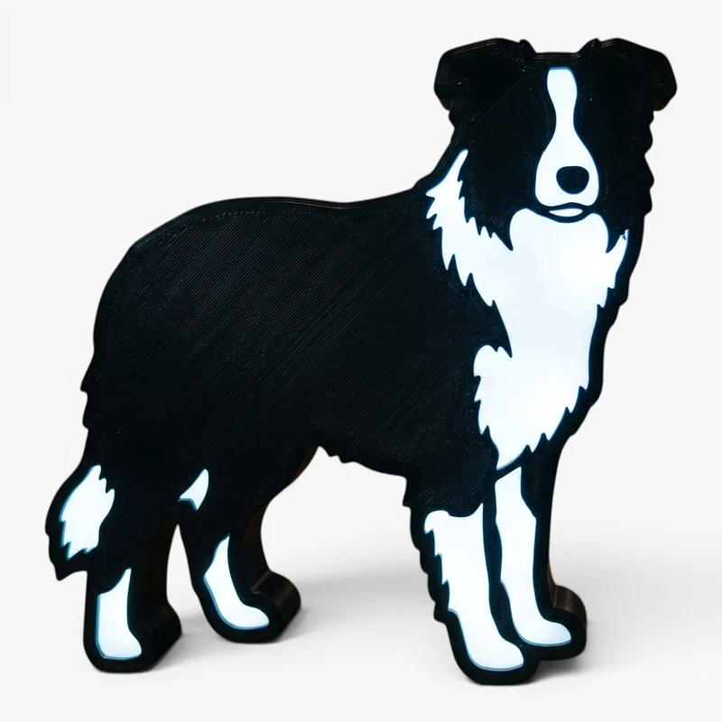 Border Collie Lampe