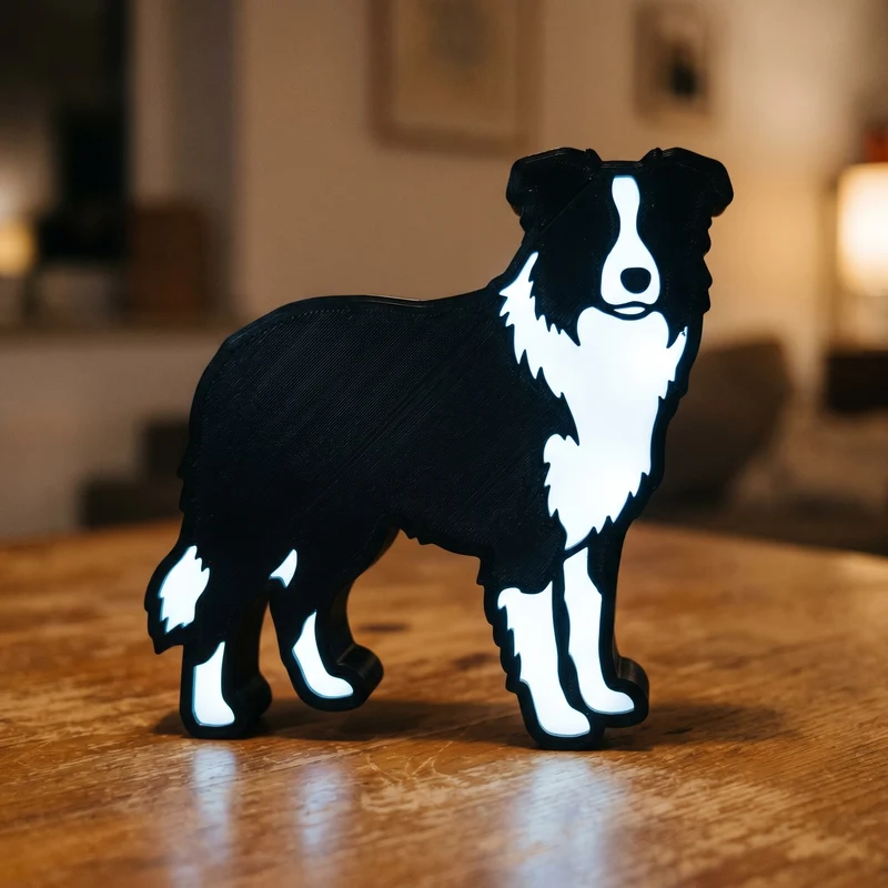 Border Collie Lampe