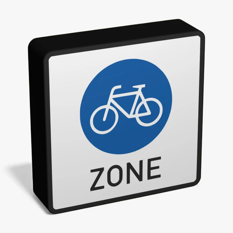 Fahrradzone Zeichen 244.3 Lampe
