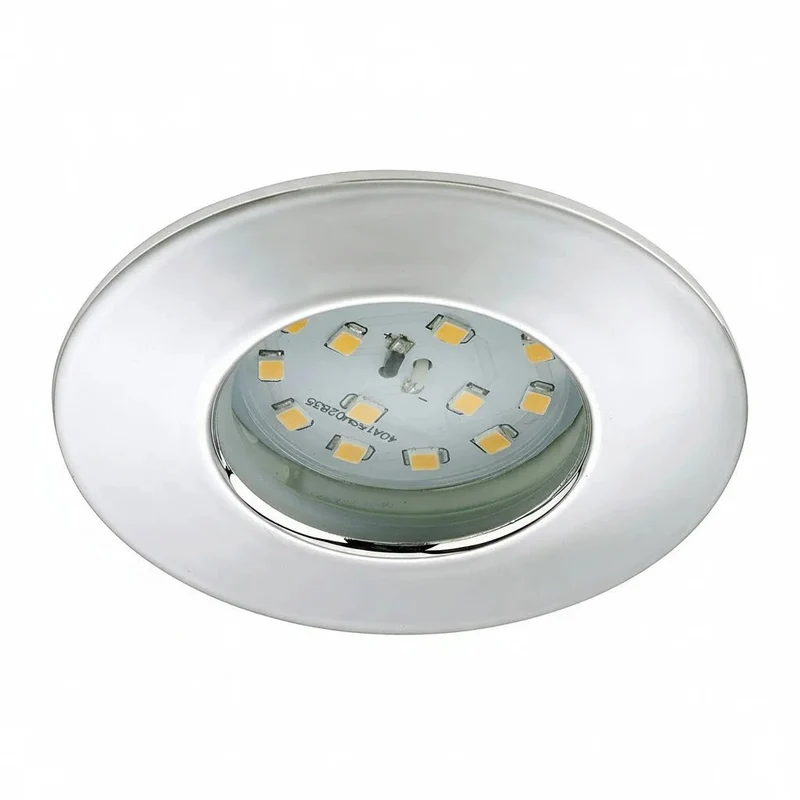 LED Einbaustrahler Ø 60 mm – dimmbar, IP44, ultraflach, 230 V, Chrom, warmweiß 3000 K