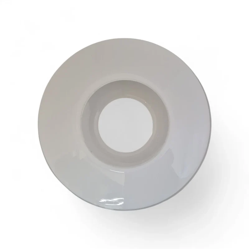 Lampenglas opal weiß 14 cm rund flach – Ersatzglas Ellipse Ufo Ø14 cm Öffnung 5 cm für Pendelleuchte & Tischleuchte