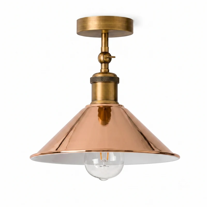Verstellbare Deckenleuchte – Vintage Trichter Deckenlampe Flur | Ø22cm | E27 ~3926