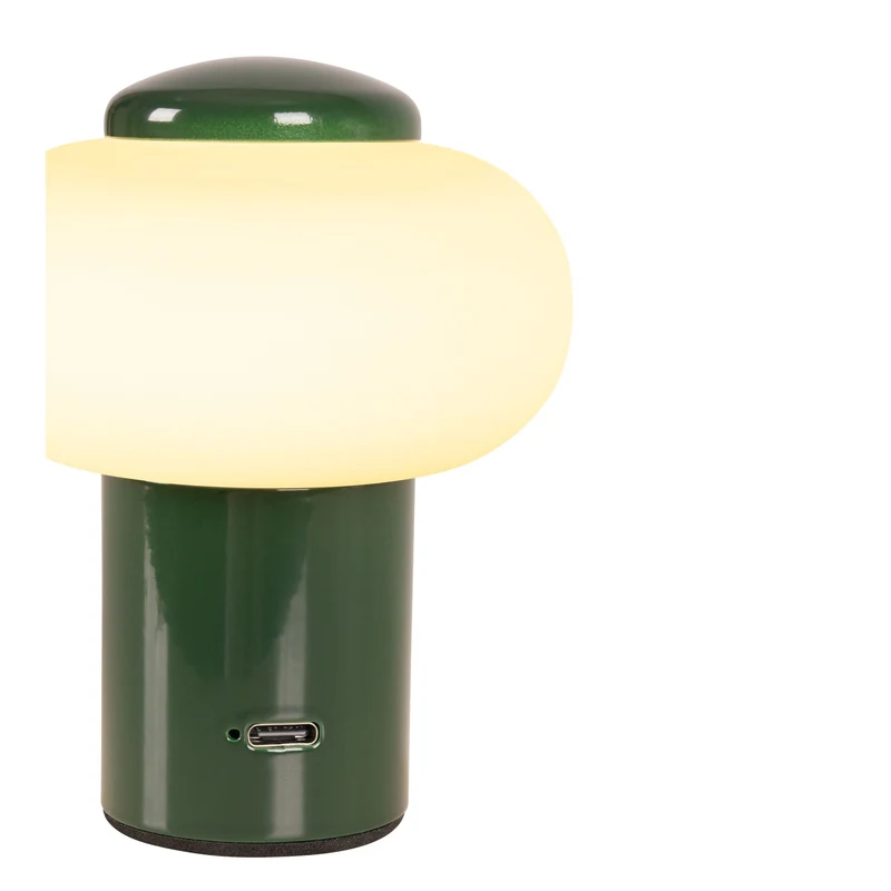 LED-Tischlampe Gustav mit Akku, per Touch dimmbar Schirmhöhe 4cm