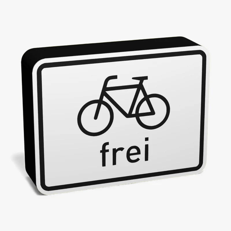 Radfahrer frei Zeichen 1022-10 Lampe