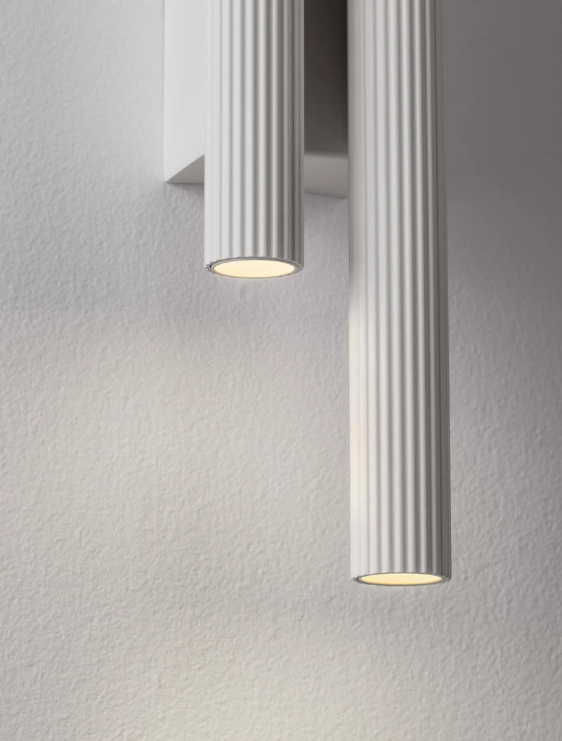 Paron LED Wandleuchte 2-flammig Geriffelt 3000K