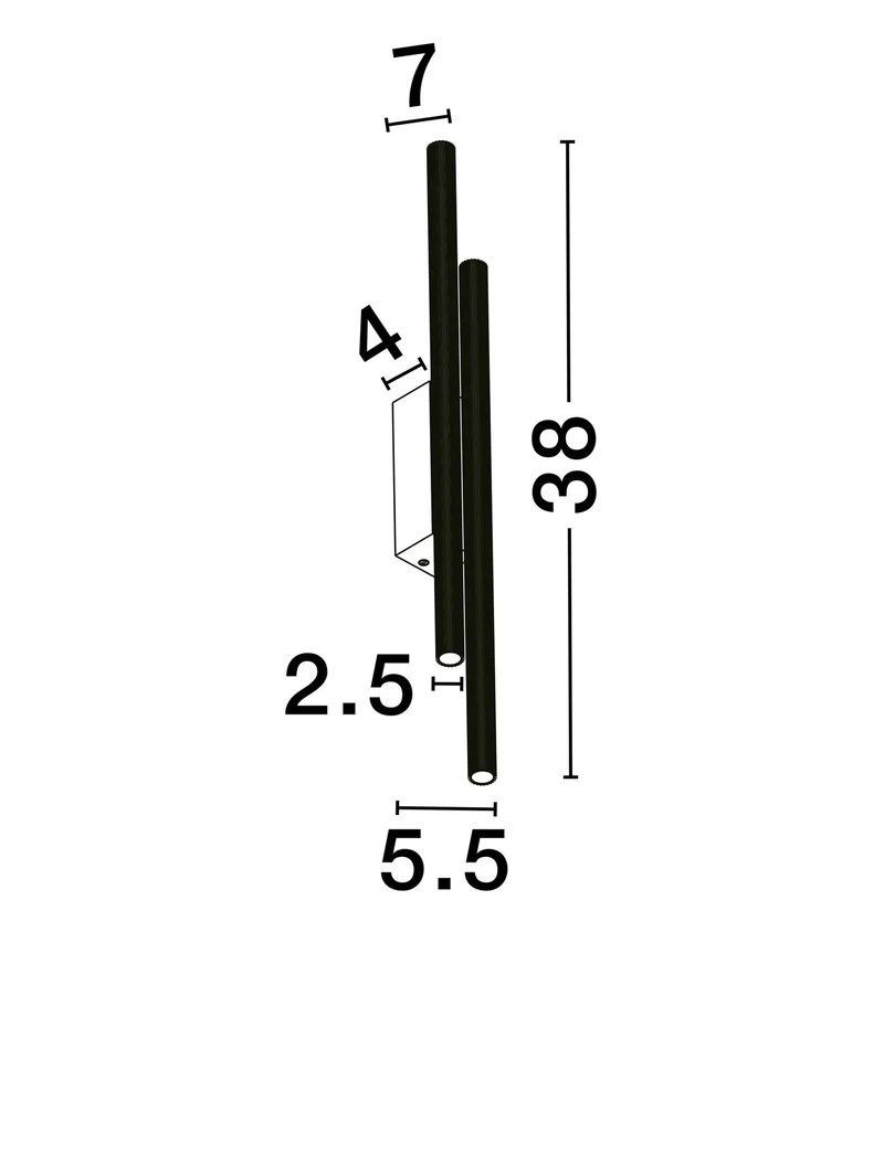 Paron LED Wandleuchte 2-flammig Geriffelt 3000K