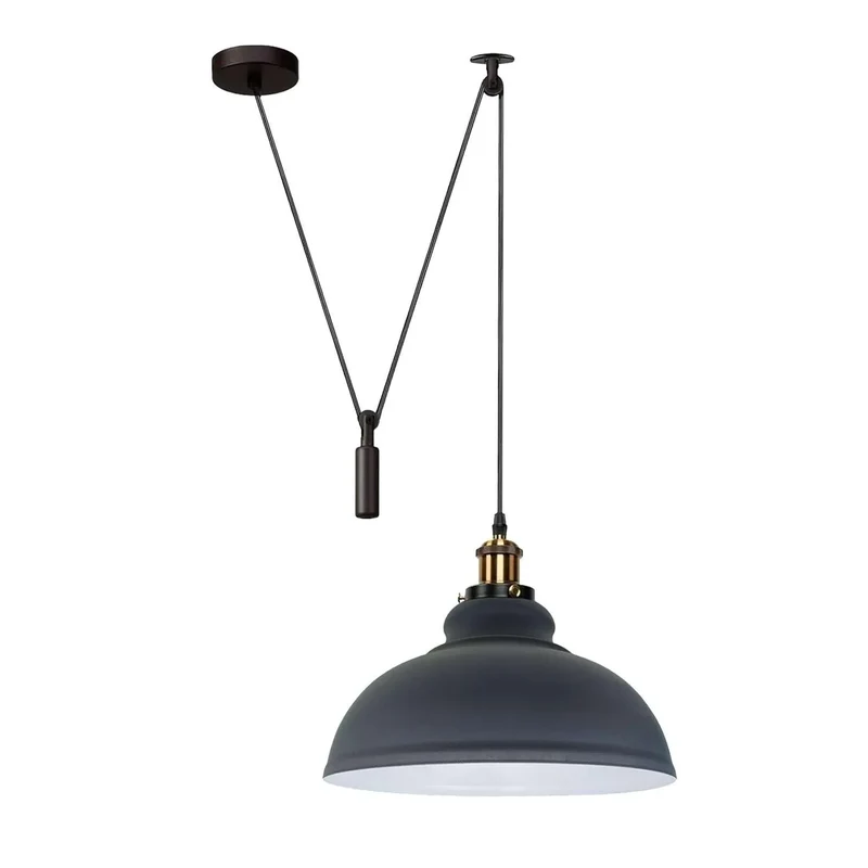 Industrial Flaschenzug Pendelleuchte 2m Hängelampe ~3867