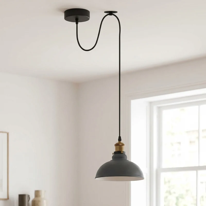 Affenschaukel Pendelleuchte – Dezentrale Hängelampe Loft | Ø 29cm | E27 ~3864