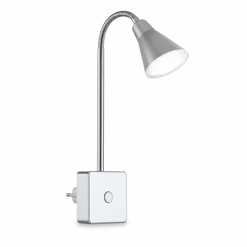 Steckdosenleuchte Nera LED mit Schwanenhals und Touch Funktion