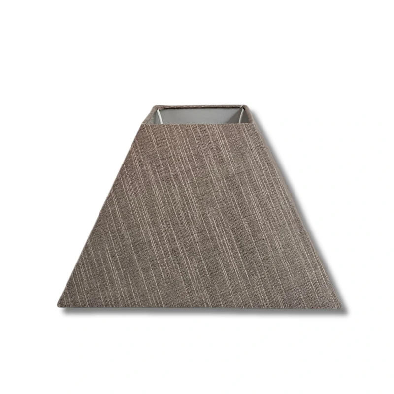 Brauner quadratischer Lampenschirm – Stoff 25 x 25 cm für E27