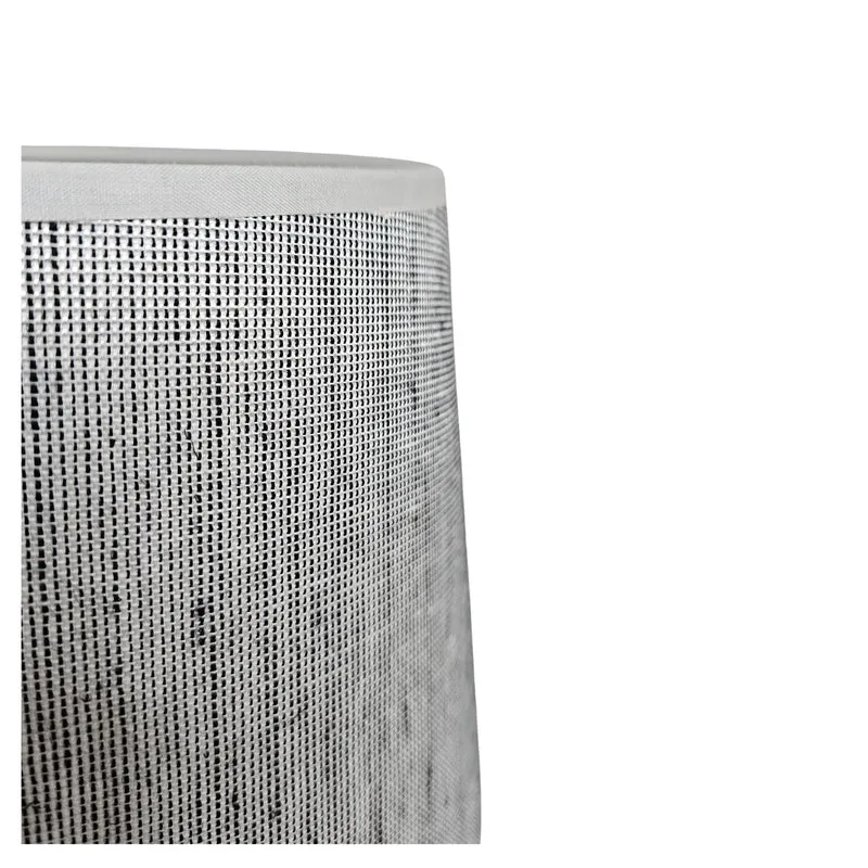 Lampenschirm Grau Stoff Rustik, E27, Ø 18/22 cm, Höhe 15 cm