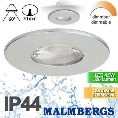 Malmbergs MD-881 LED Einbaustrahler Ø80 mm – dimmbar – geringe Einbautiefe – IP44