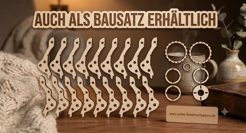 Dekoratives Windlicht aus Holz