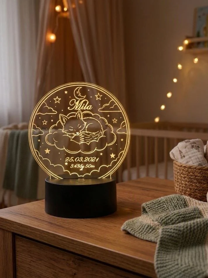 Personalisiertes LED-Nachtlicht für Baby & Kind
