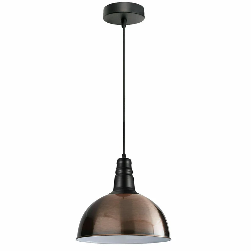 Industrielle Pendelleuchte Hängeleuchte Metall E27 messing Pendellampe~3828