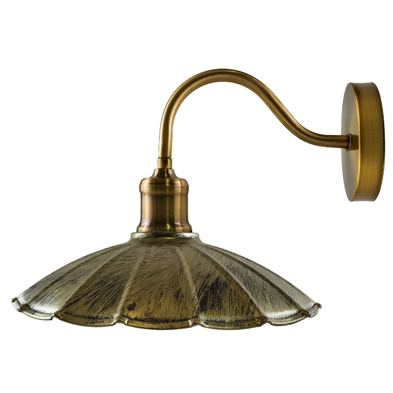 Vintage Wandleuchte Industrie gewellt LEDSONE Wandlampe ~3889