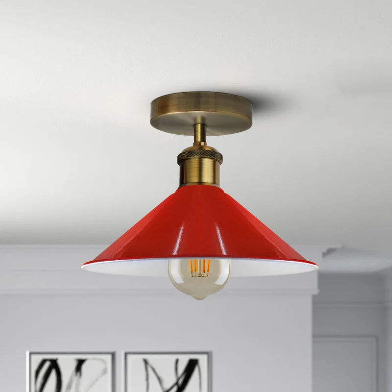Unterputz Deckenleuchte – Vintage Trichter Deckenlampe Küche | Ø22cm | E27 ~3927