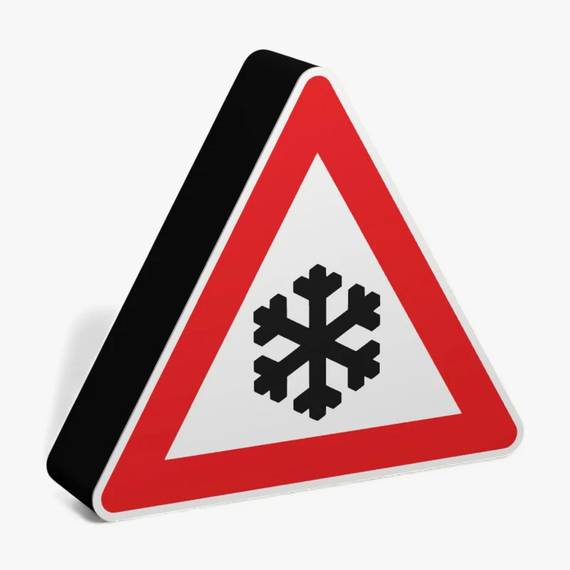Schnee- oder Eisglätte Zeichen 113 Lampe