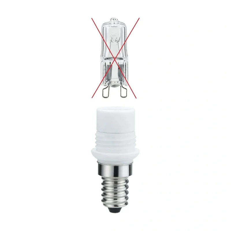 E14 Fassung mit Gewinde Adapter zu G9 OHNE Leuchtmittel 33 W Paulmann 549.20 Sockelset