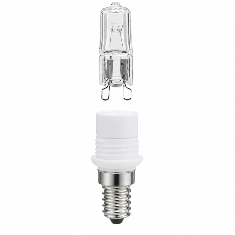 E14 Fassung mit Gewinde Adapter zu G9 inkl. Leuchtmittel 20 W Paulmann 549.19 Sockelset