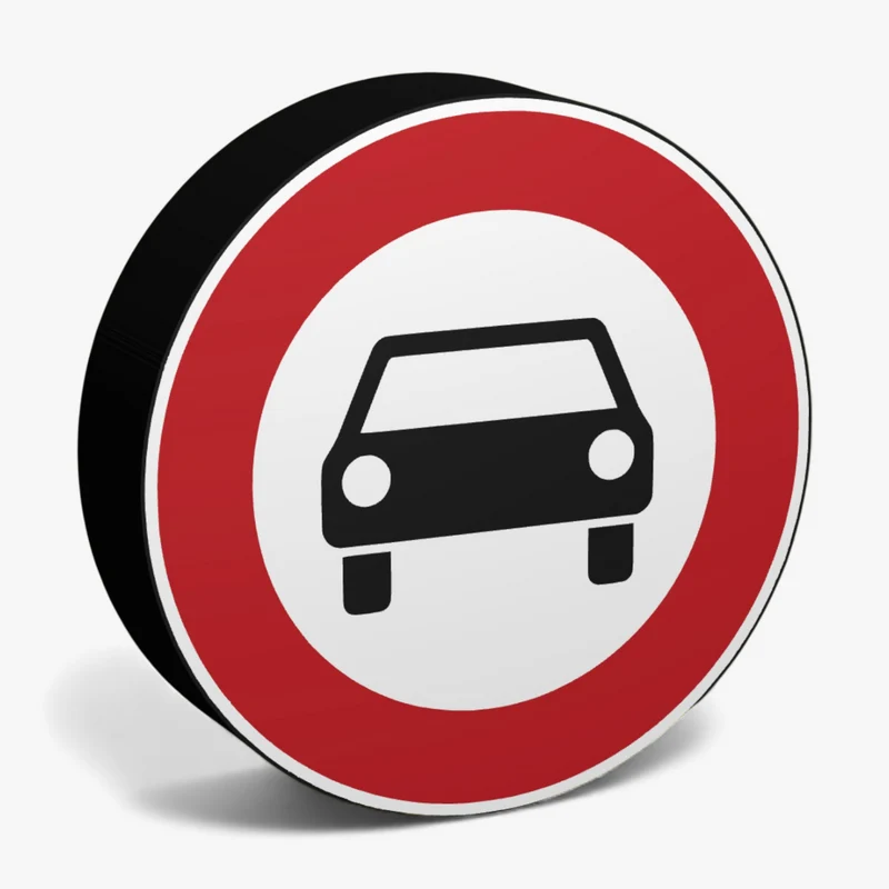 Verbot für Autos Zeichen 251 Lampe