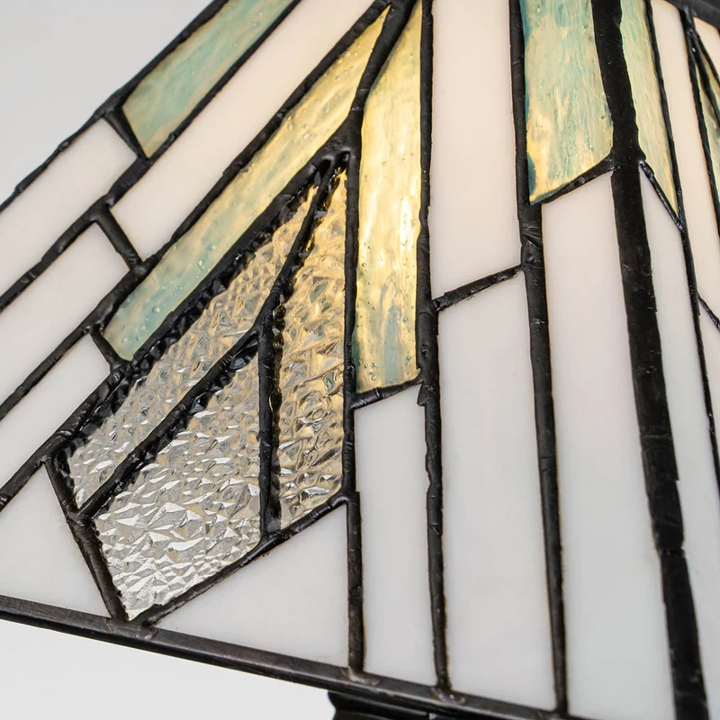 Tischleuchte Alderley 1-flammig Tiffany-Glas Bronze 35cm