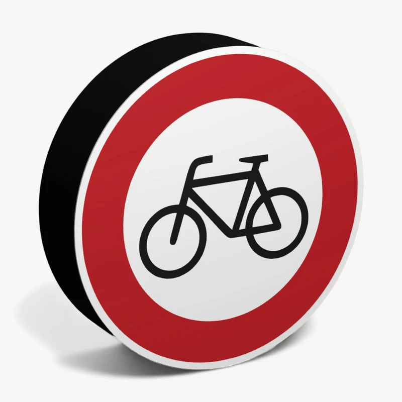 Verbot für Radverkehr Zeichen 254 Lampe