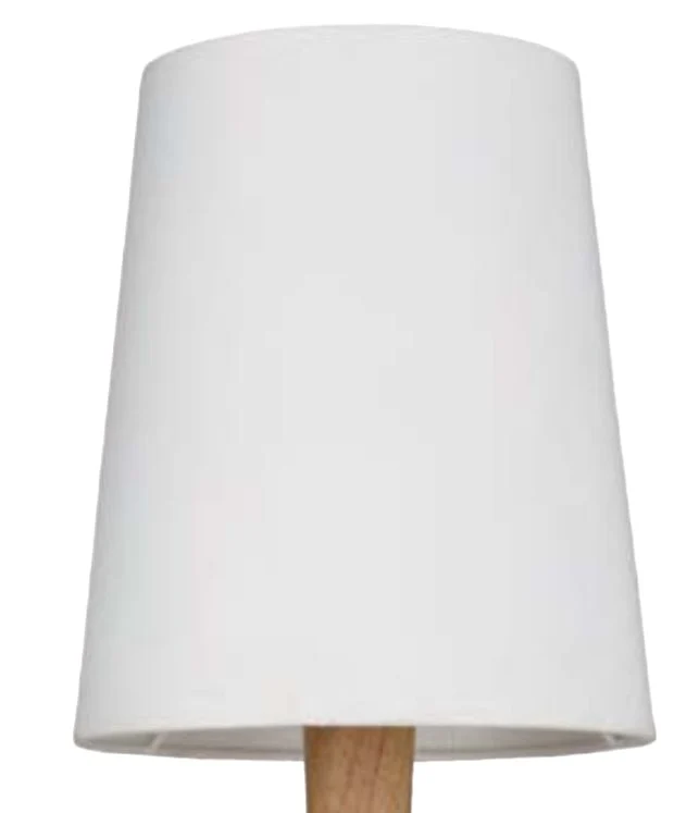 Lampenschirm Weiß Stoff E14 Konisch Durchmesser 20 cm Höhe 22,5 cm