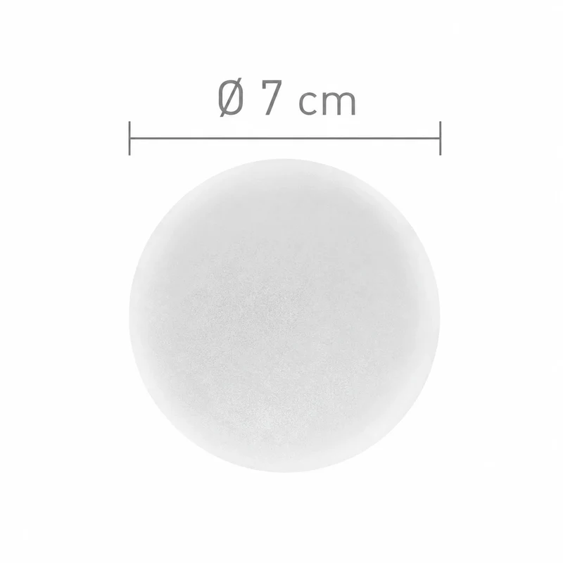 Massive Design-Glaskugel Ø 7 cm aus matten Vollglas gefrostet satiniert