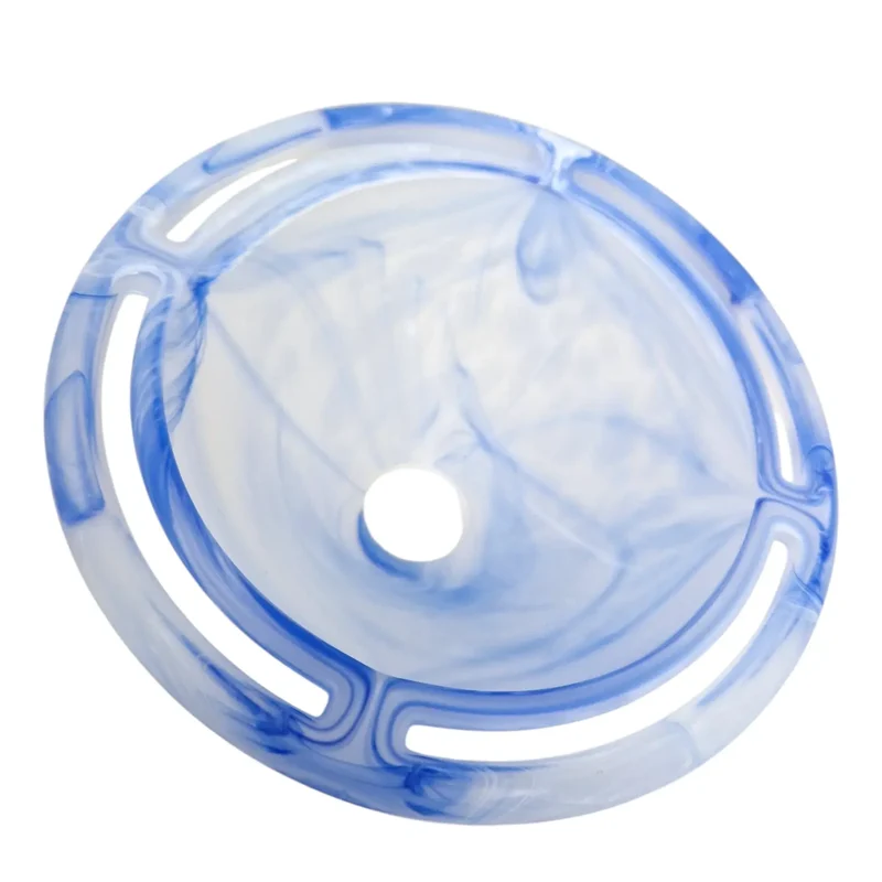Lampenglas Blau Weiß Alabaster Ø 14 cm – Ersatzglas für G4, G9 & GY6.35 | Loch 25 mm