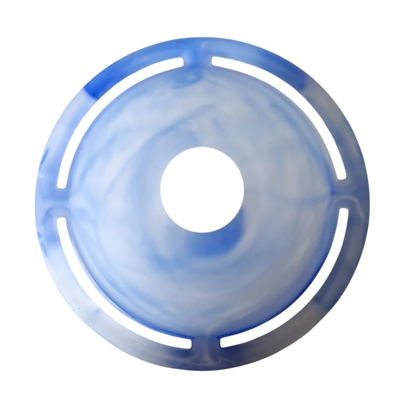 Lampenglas Blau Weiß Alabaster Ø 14 cm – Ersatzglas für G4, G9 & GY6.35 | Loch 25 mm