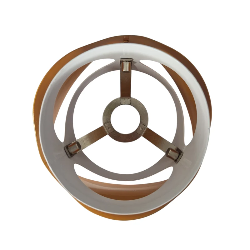 Lampenschirm Metall 13 cm G9 E14 in Chrom, weiß, orange Retro Design