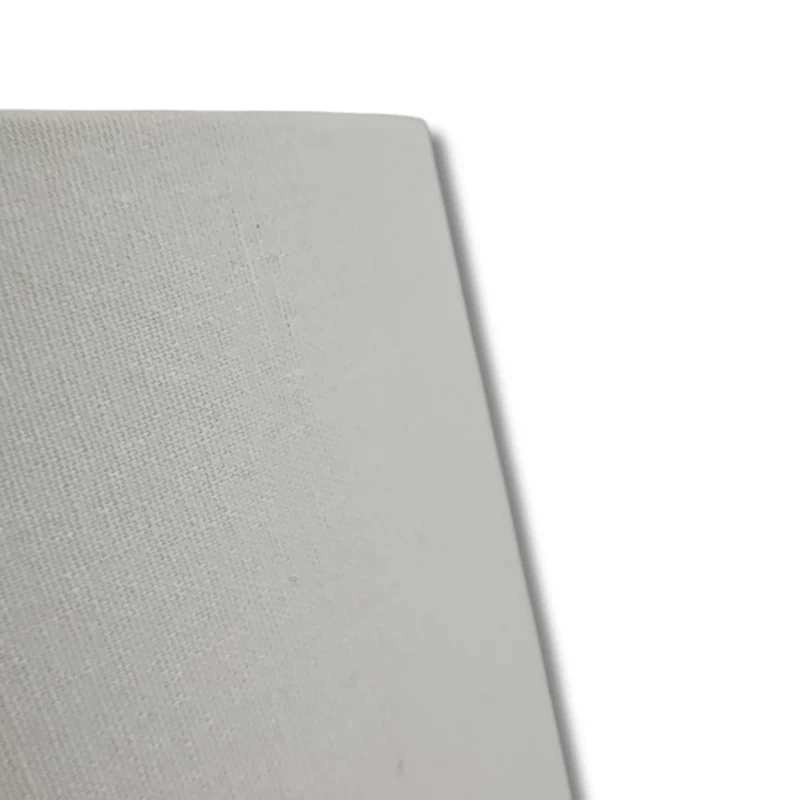 Lampenschirm Weiß aus Leinen, E27 – 25 cm, mit weißer Innenseite