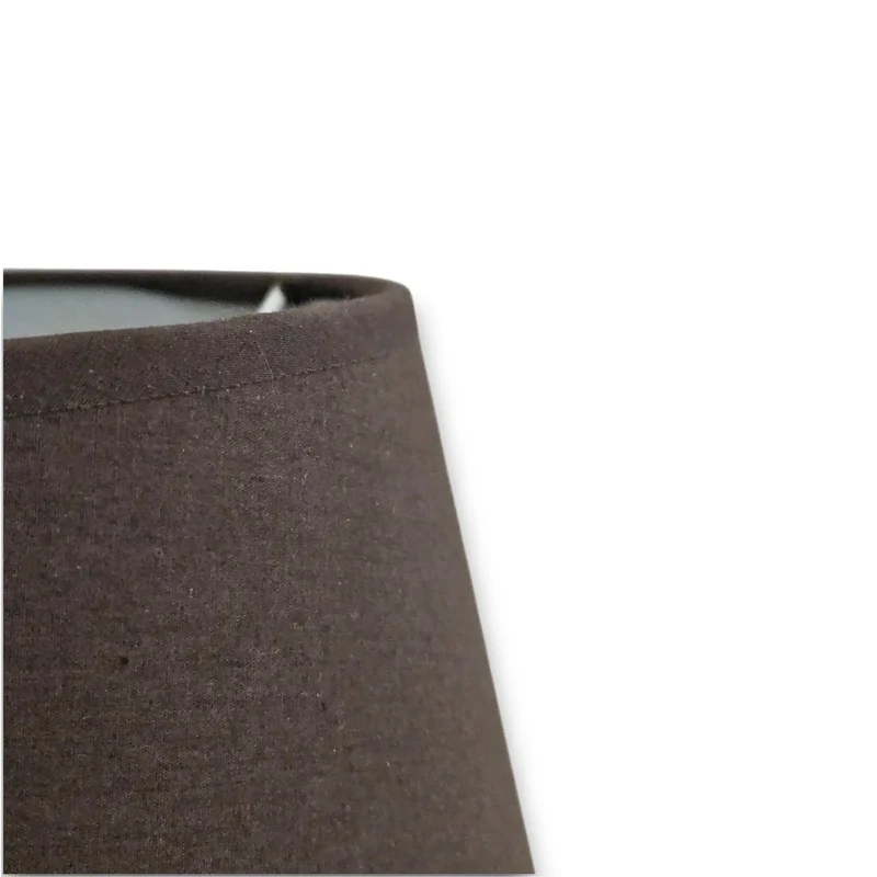 Lampenschirm braun Baumwolle , E27 – Stoff 25 cm für Tischlampen