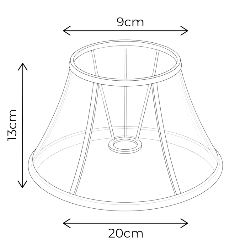 Lampenschirm Blumenmuster in Creme-Weiß – E27 plissierter Stoff, konisch, 20 cm