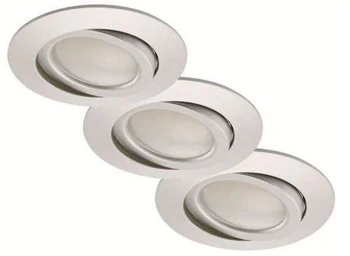 9er Set LED Einbaustrahler Click Dimm – schwenkbar, Aluminium, 68 mm