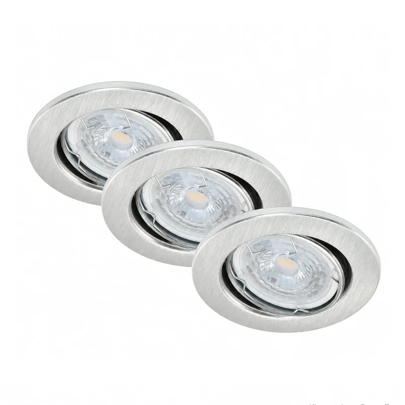 LED Einbaustrahler Set IP23 – 3-flammig, dimmbar, GU10, Aluminium (230 V)