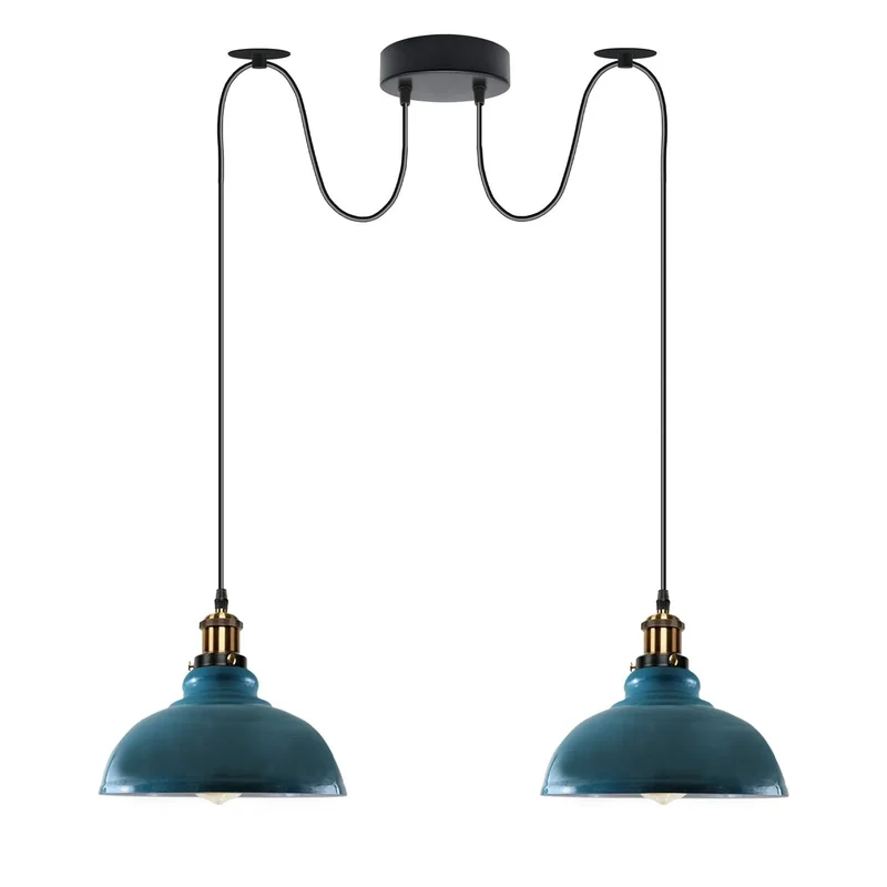Spinnen-Pendelleuchte 2er-Köpfen, Affenschaukel restaurant bar Deckenlampe E27 ~3800