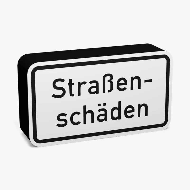Straßenschäden Zeichen 112 Lampe